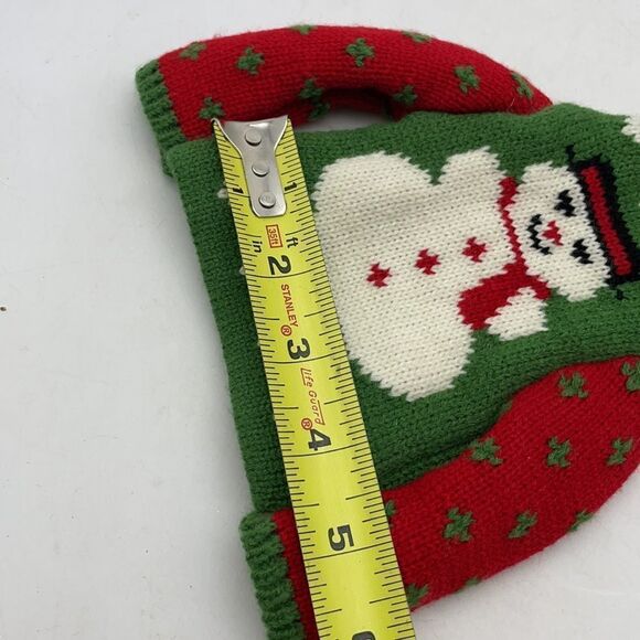 Snowman sweater and hat for wine bottle - Picture 6 of 6